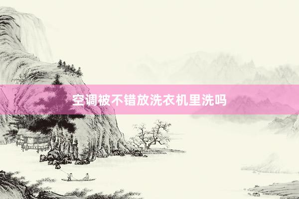 空调被不错放洗衣机里洗吗
